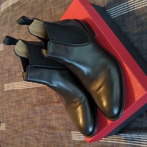 Blake McKay Italian Leather Chelsea Dress Boots - Black Size 8.5